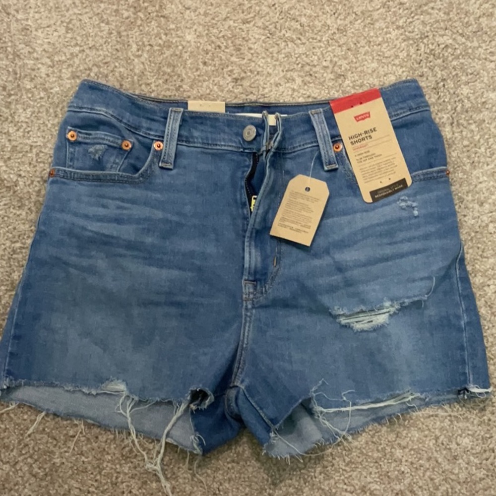Levi’s high rise jean shorts